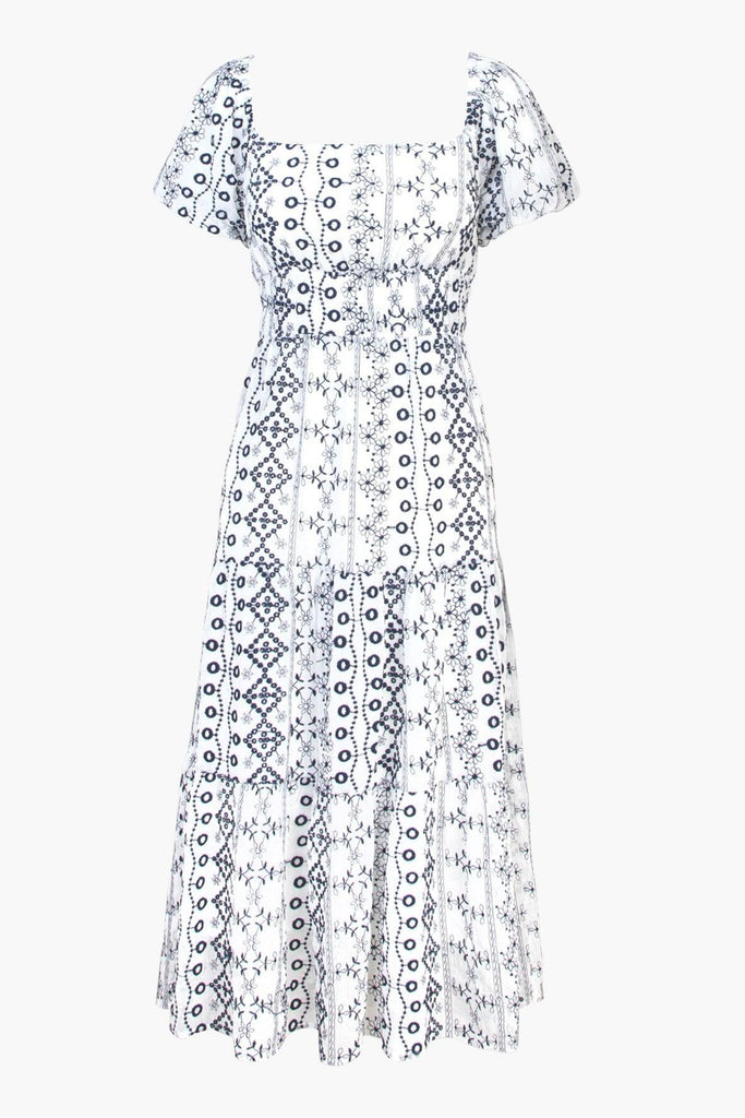 Faith Embroidered Midi Dress - Adelyn Rae
