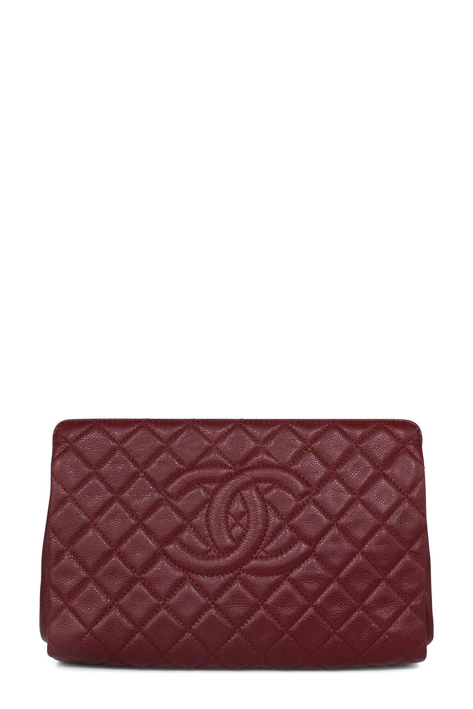 Caviar Timeless Clutch Red - CHANEL