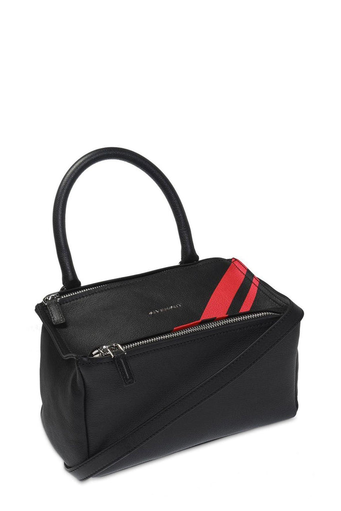 Pandora Shoulder Bag Black with Red Stripes - GIVENCHY