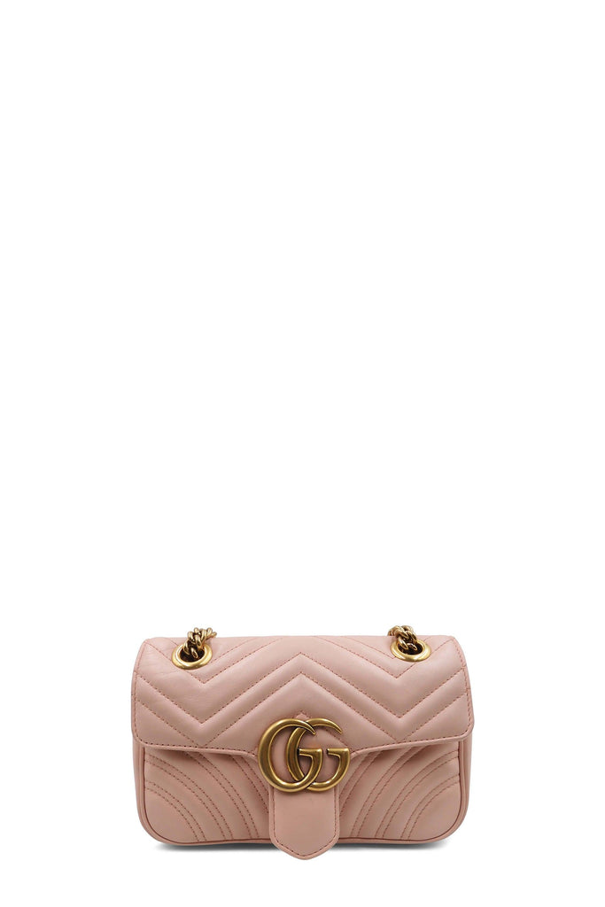 GG Marmont Mini Matelasse Shoulder Bag Pink - GUCCI