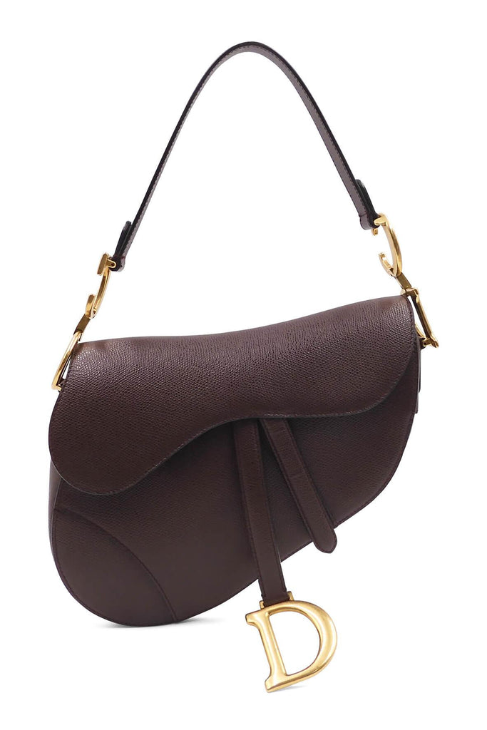 Grained Calfskin Saddle Bag Brown - Dior