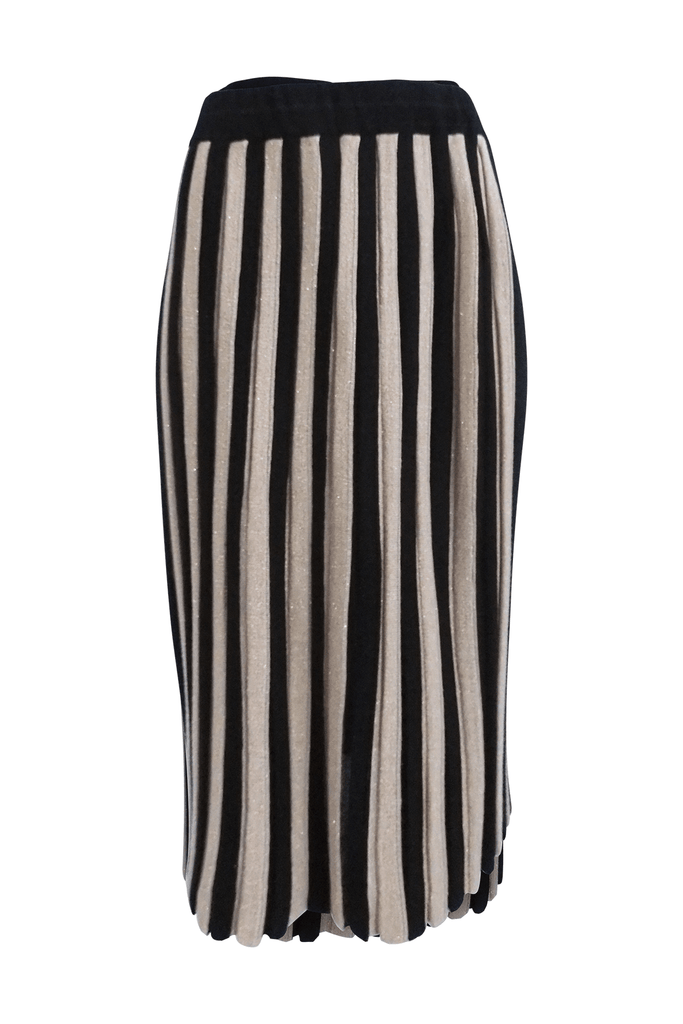 Black And Nude Stripes Skirt - J.O.A.