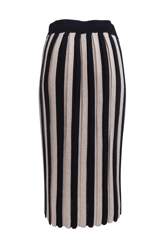 Black And Nude Stripes Skirt - J.O.A.