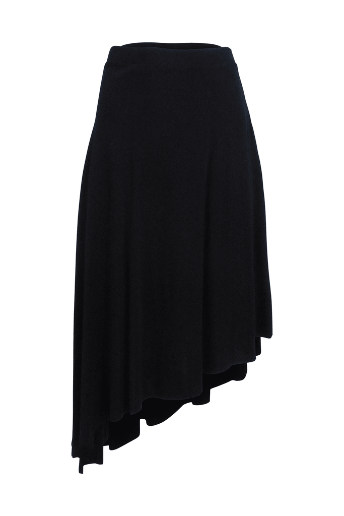 Black Asymmetrical Skirt - Giordano Ladies
