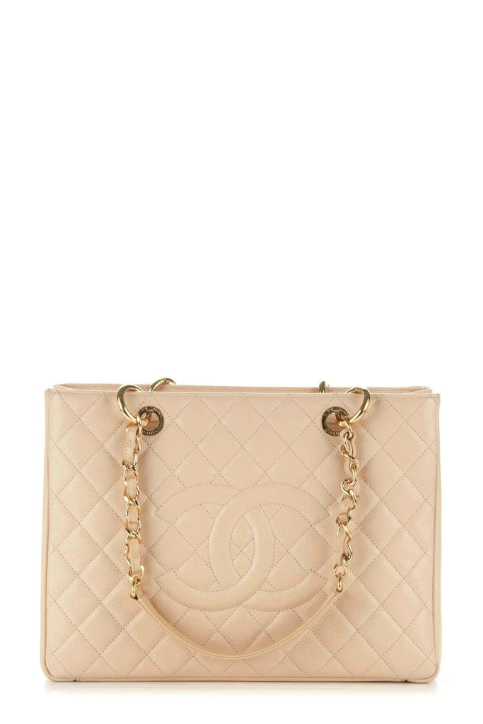 Grand Shopping Tote Beige with Gold Hardware - CHANEL