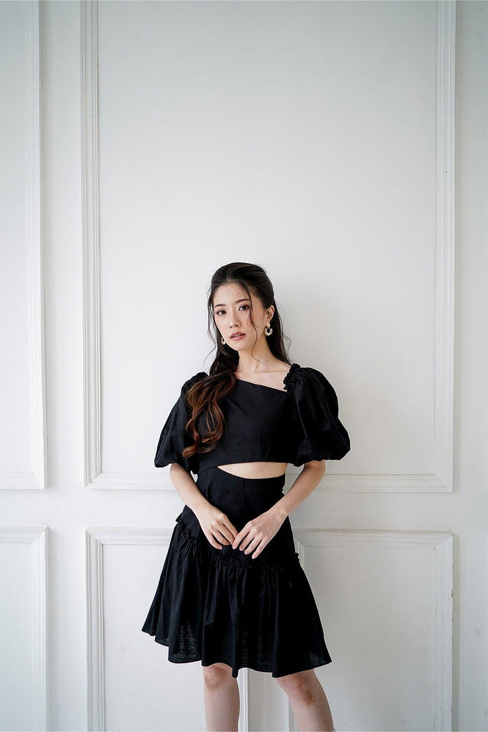 Daniella Dress In Black - Earthling Studio