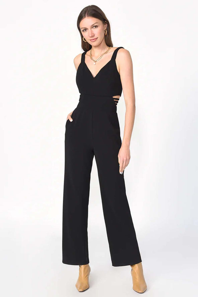 Glo Strappy Crepe Jumpsuit - Adelyn Rae