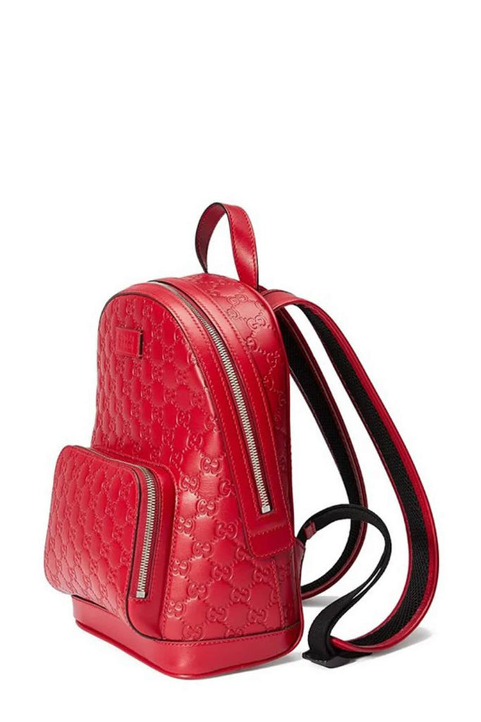 Signature Leather Backpack Red - Gucci