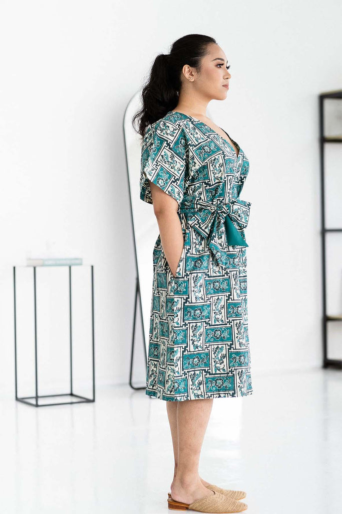 Encim Jade Batik Kaftan Dress - GYPSIED