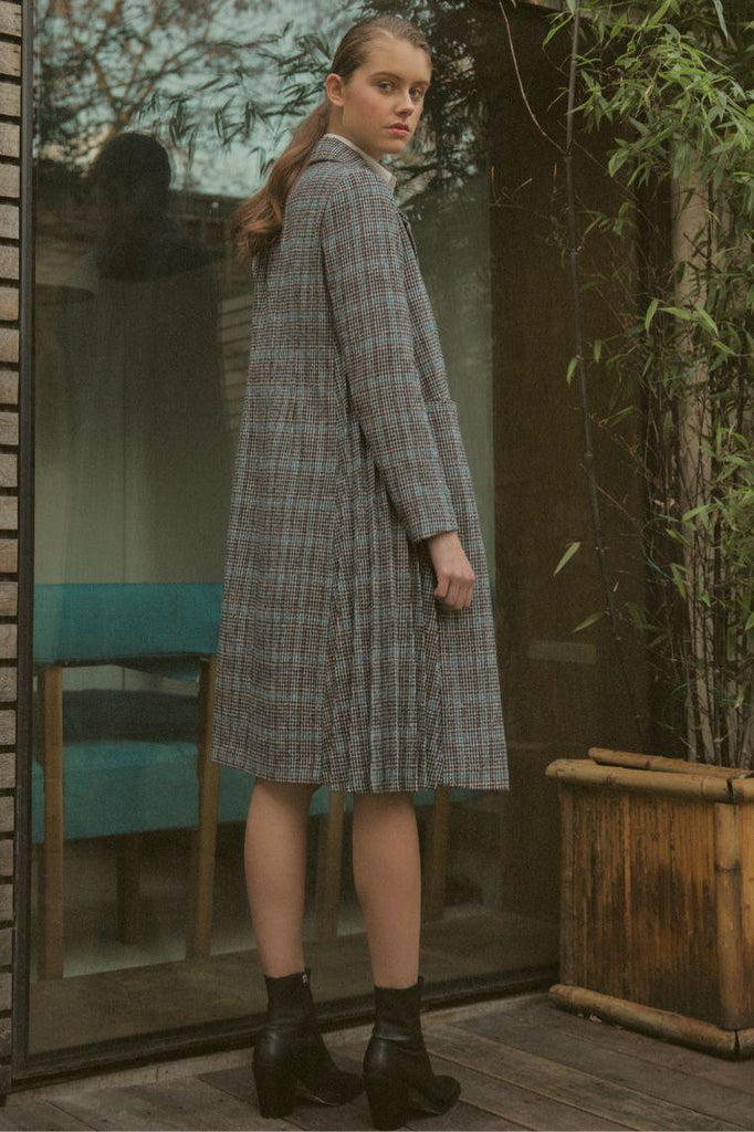 Ainsley Coat with Pleated Sides - Jovonna