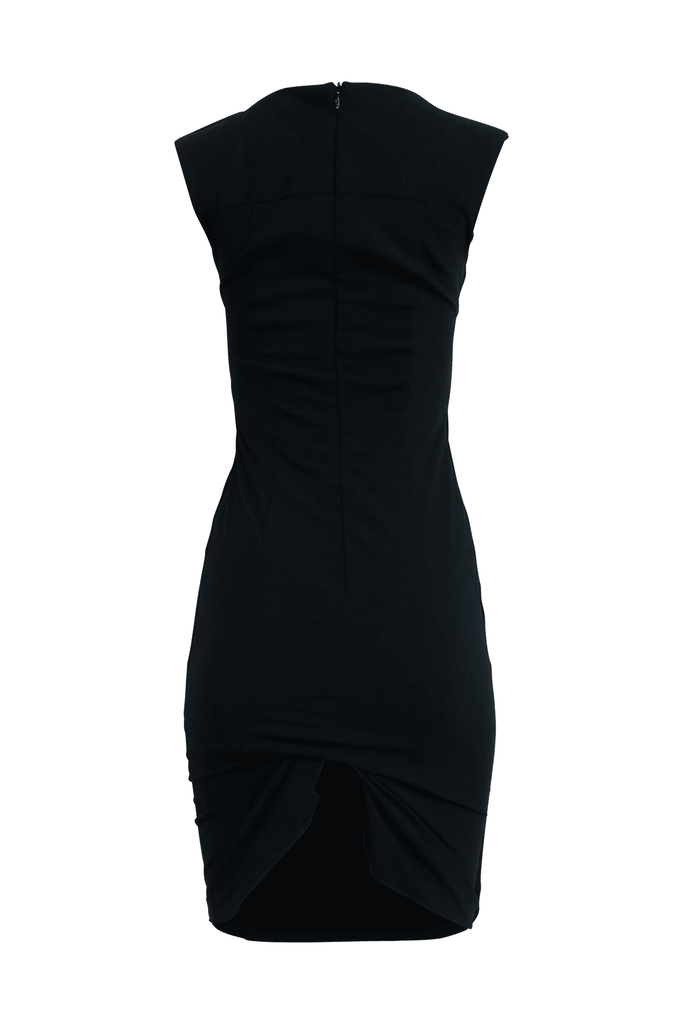 Black Sleeveless Striped Dress - Cue