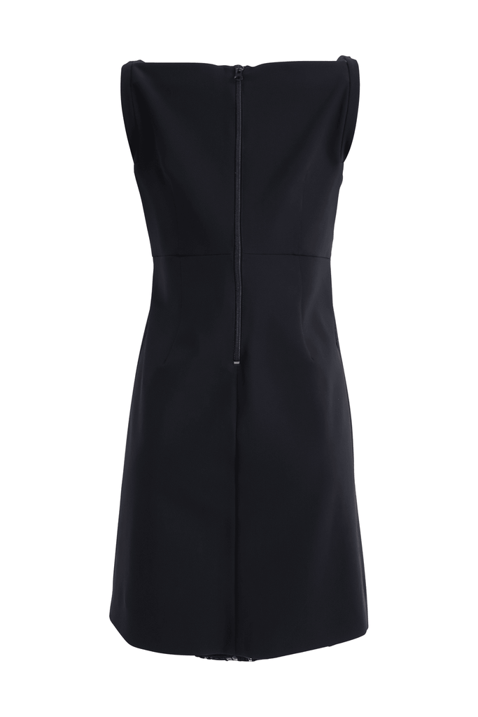 Black Mini Dress With Front Lace - Diane Von Furstenberg