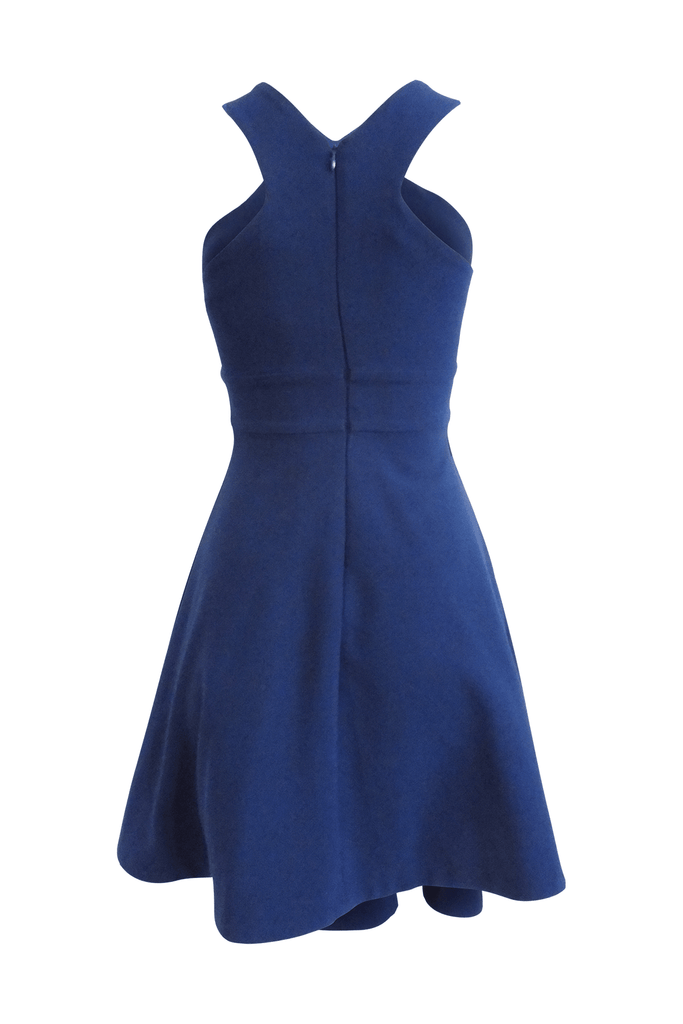 Navy Blue Crossover Short Skirt - Likely