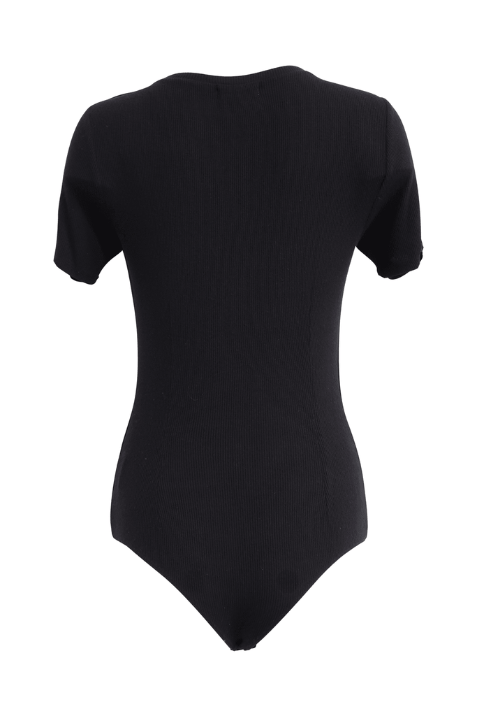 Black Knitted Button-Up Top - Privacy Please