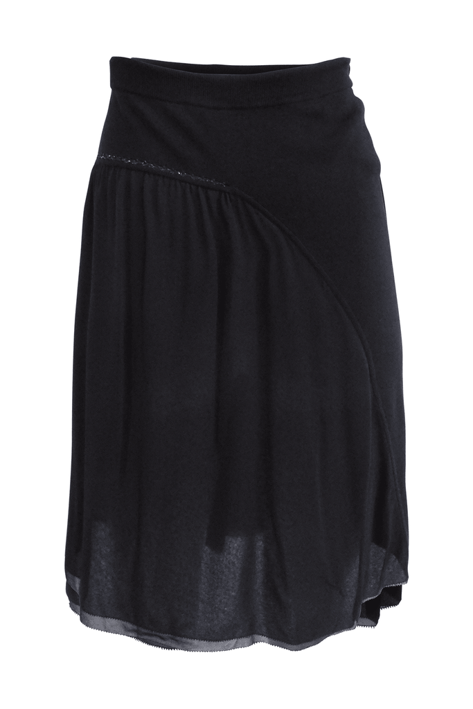 Elastane Black Skirt - Anteprima