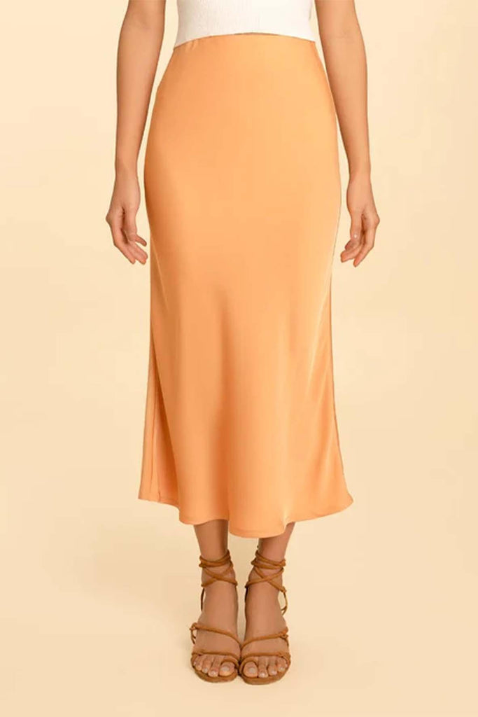Olivia Slip Skirt In Peach - PARALLEL 51