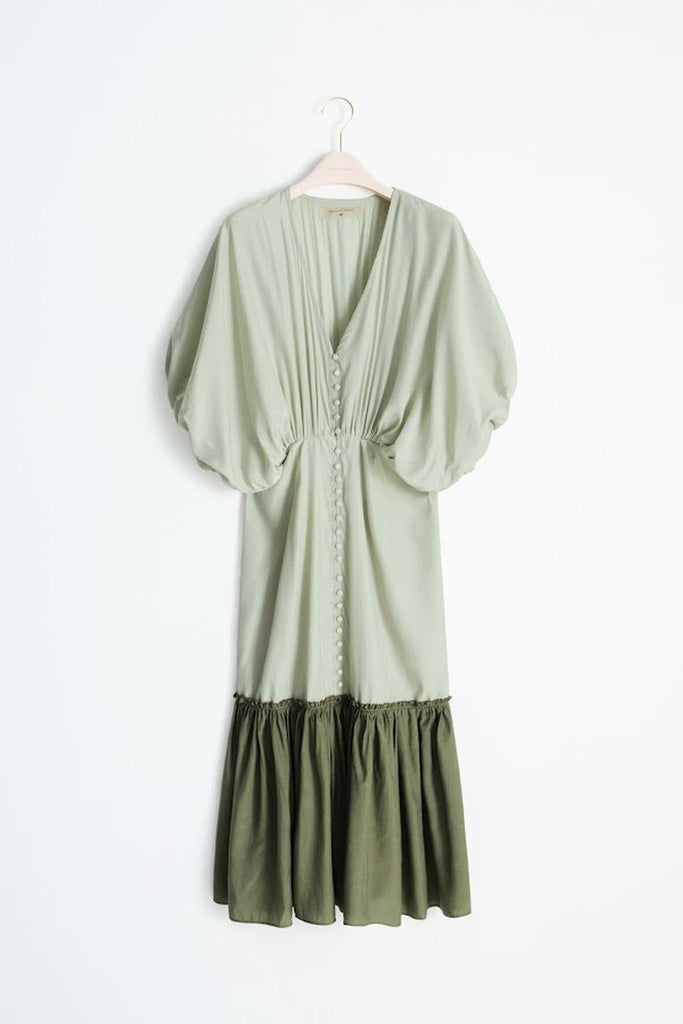 Dreamscape Dress In Matcha Green - SQUAREBEAR