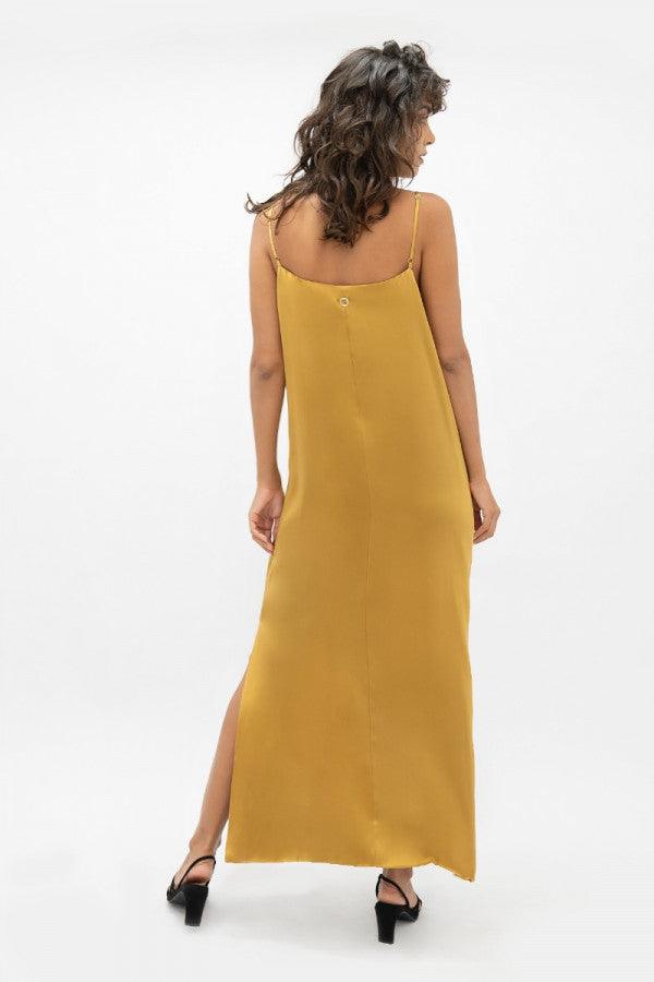 Calabar Silk Slip Dress in Mimosa - 1 People