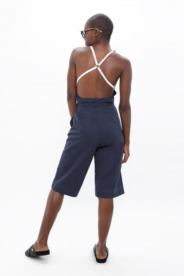 Florence Organic Cotton Bermuda Shorts in Summer Night - 1 People