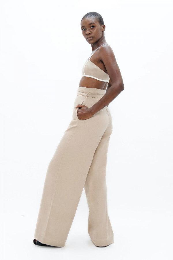 Florence Organic Cotton Pants in Sand - 1 People