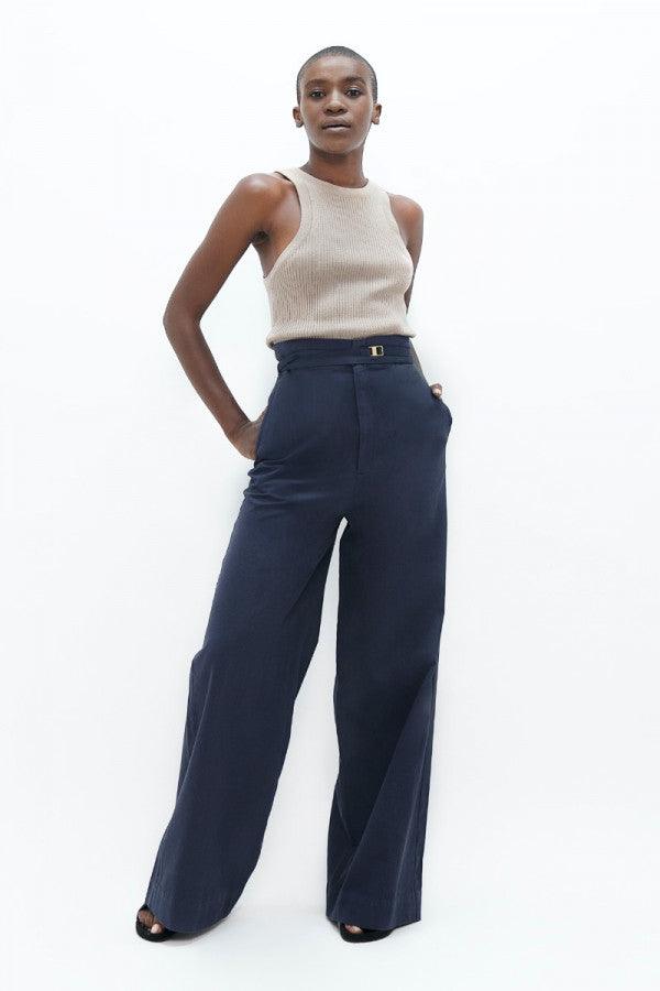 Florence Organic Cotton Pants in Summer Night - 1 People