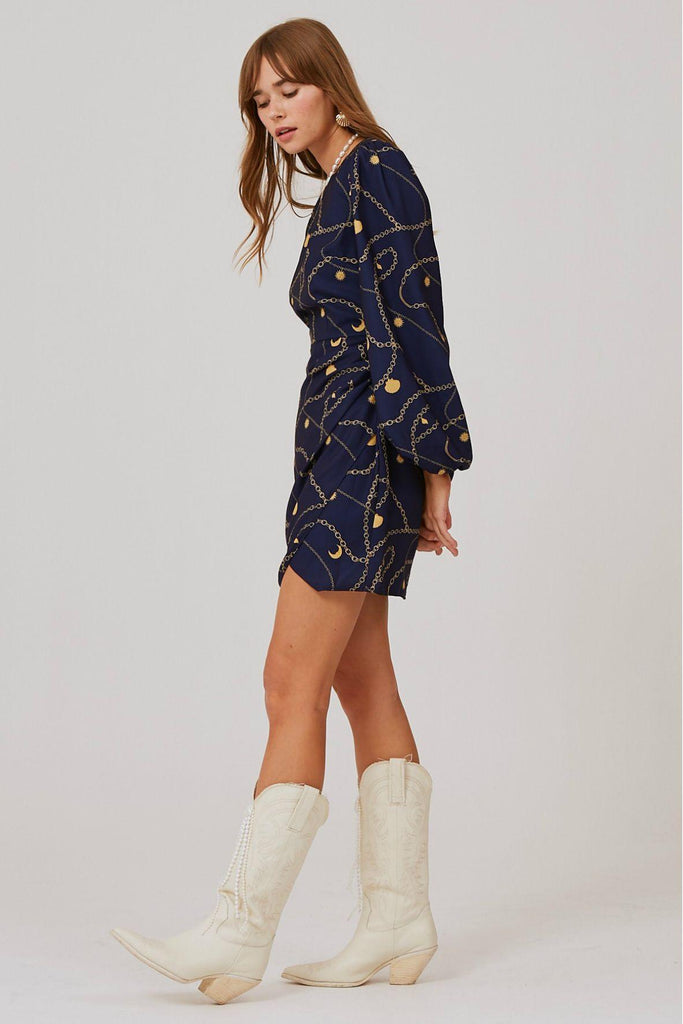 Chains Long Sleeve Mini Dress - Finders Keepers