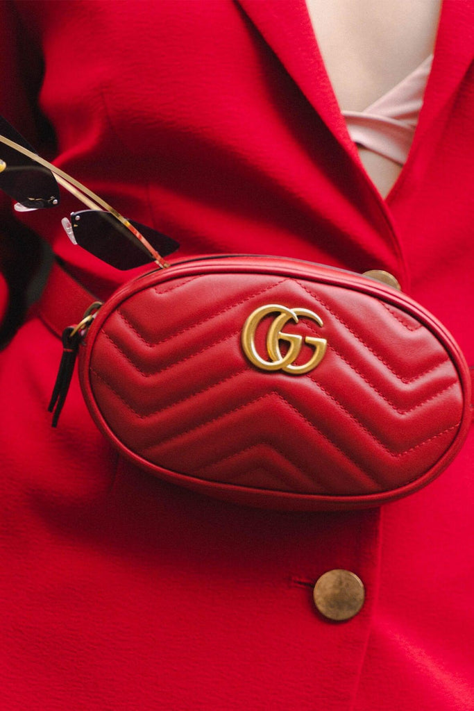 GG Marmont Matelasse Belt Bag Red 75 - GUCCI