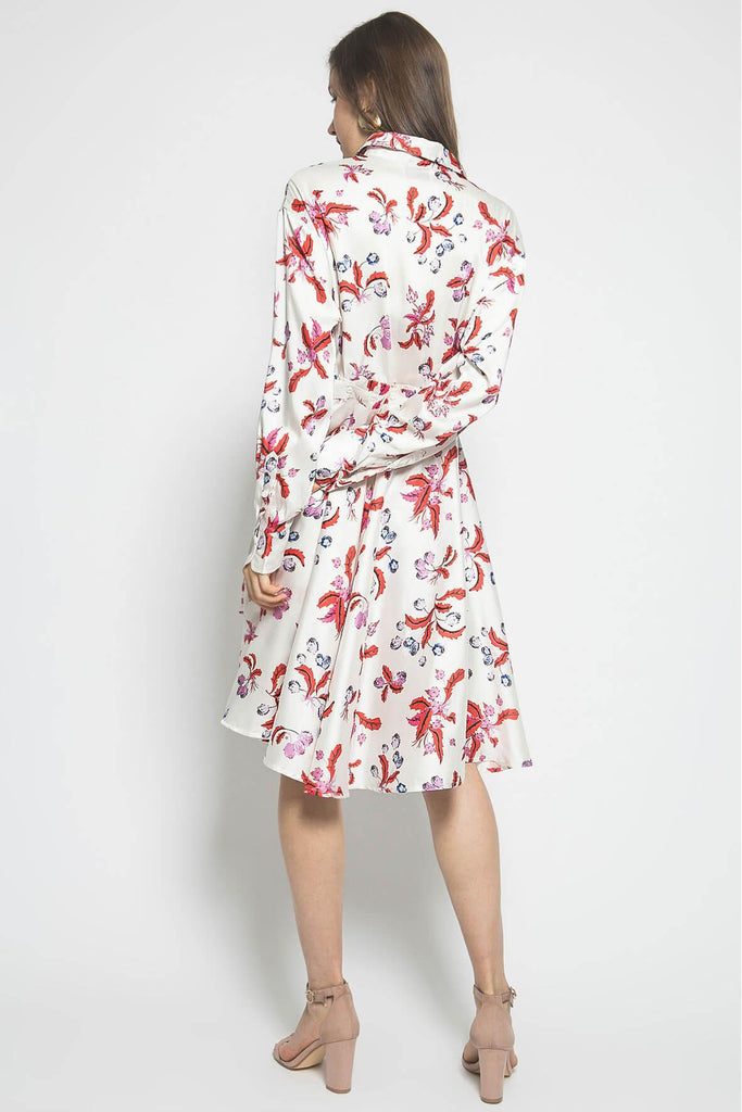 Long Sleeve Pitaya Print Dress - Isabelle Blanche