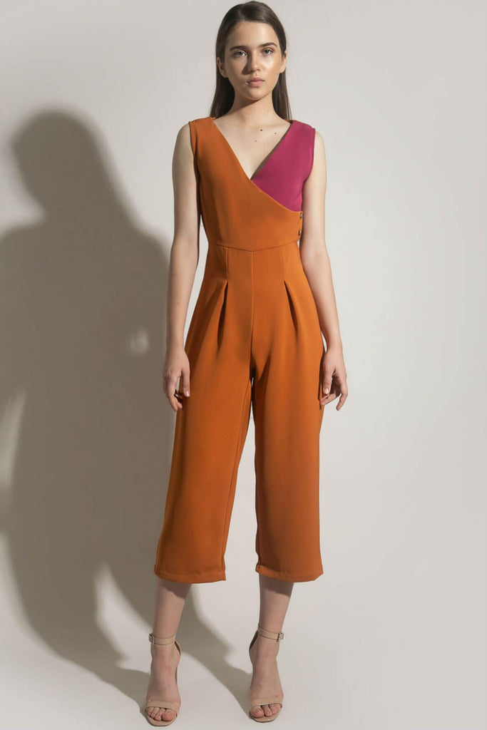 Wrap Jumpsuit with Open Back - Odile