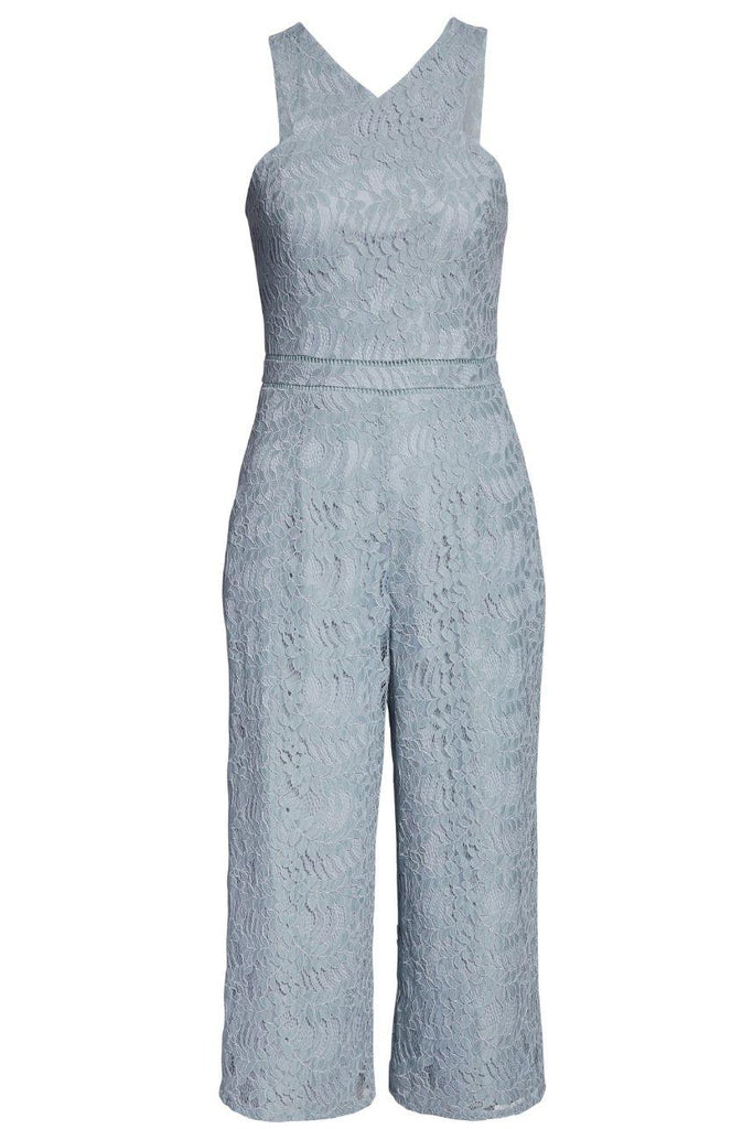 Carissa Woven Lace Cross Neck Jumpsuit - Adelyn Rae
