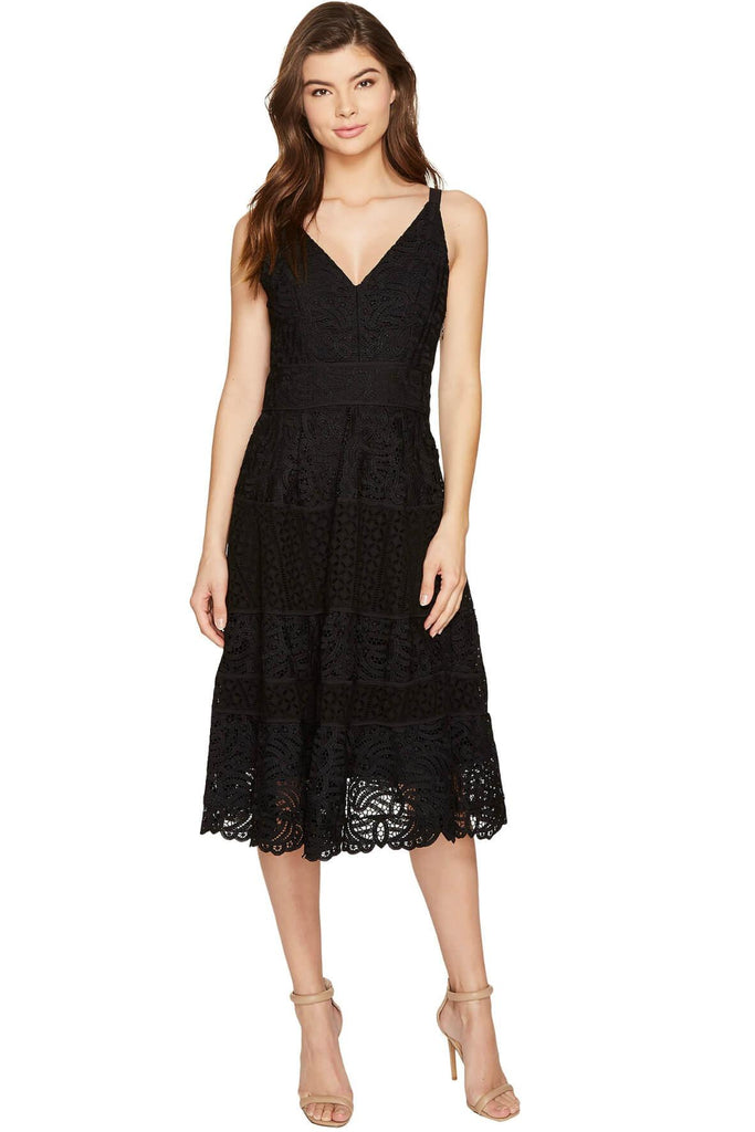 Laureen Woven Lace Midi Fit and Flare - Adelyn Rae