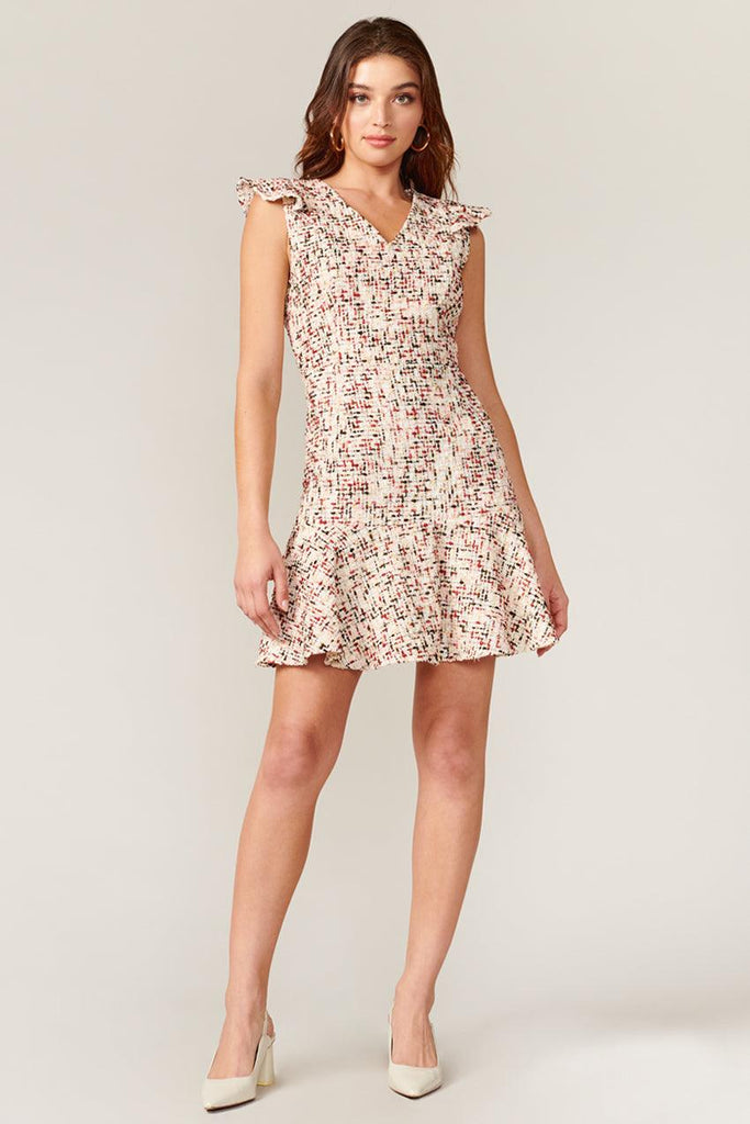 Laurie Lurex Speckled Tweed Fit and Flare Dress - Adelyn Rae
