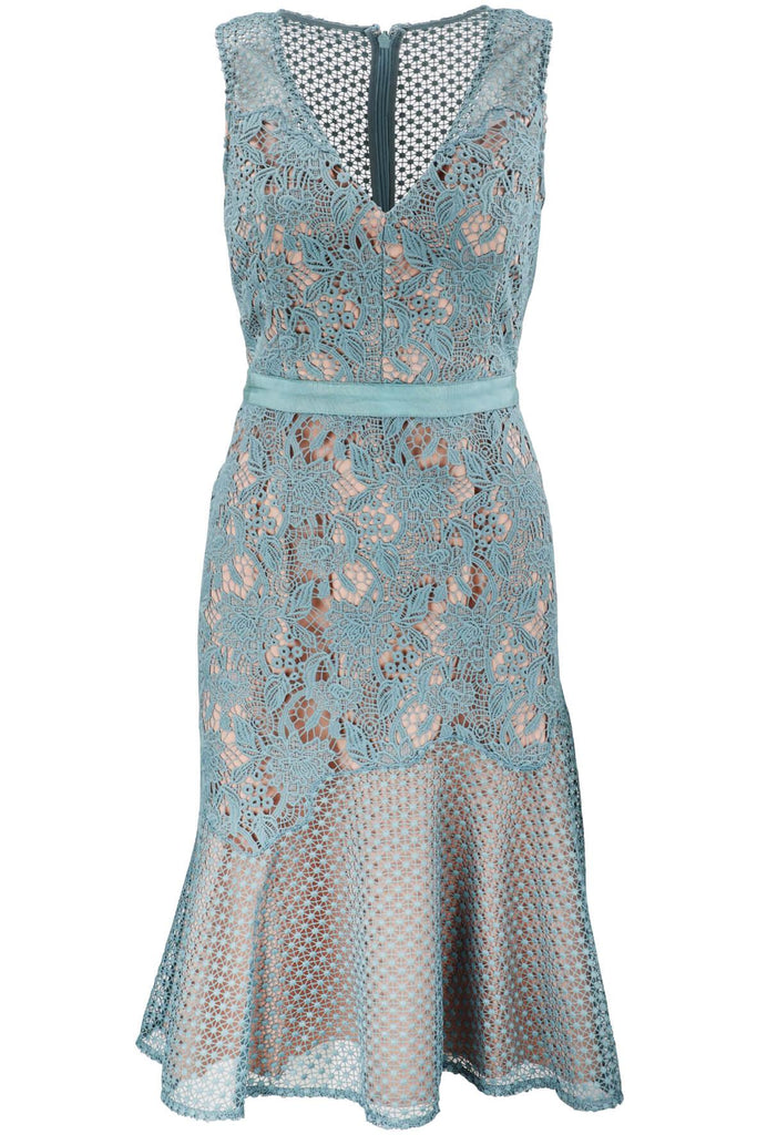 Lily Woven Lace Trumpet Dress - Adelyn Rae