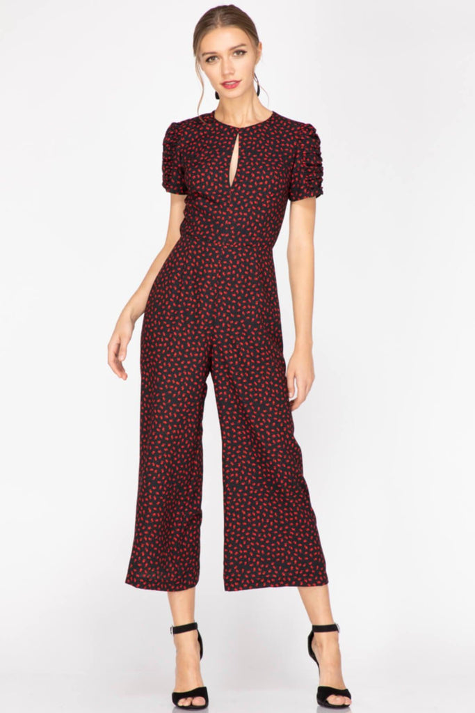Vivianna Woven Cropped Jumpsuit - Adelyn Rae