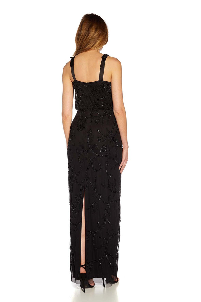 Beaded Surplice Gown - Adrianna Papell