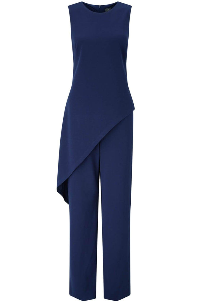 Knit Crepe Asymmetric Jumpsuit - Adrianna Papell