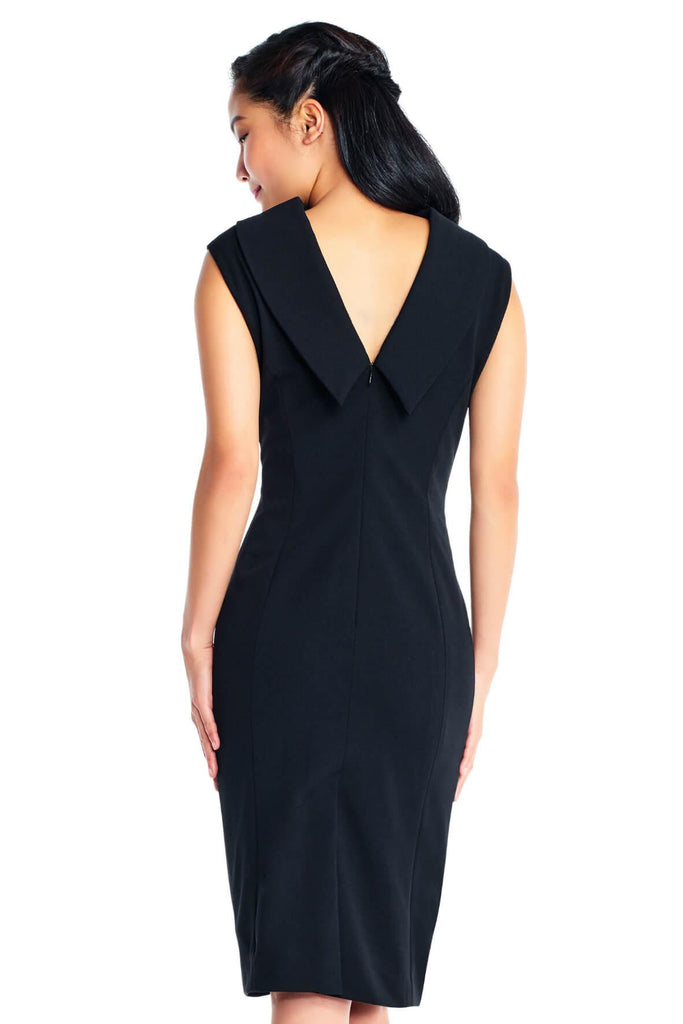 Roll Neck Sheath with V Back - Adrianna Papell