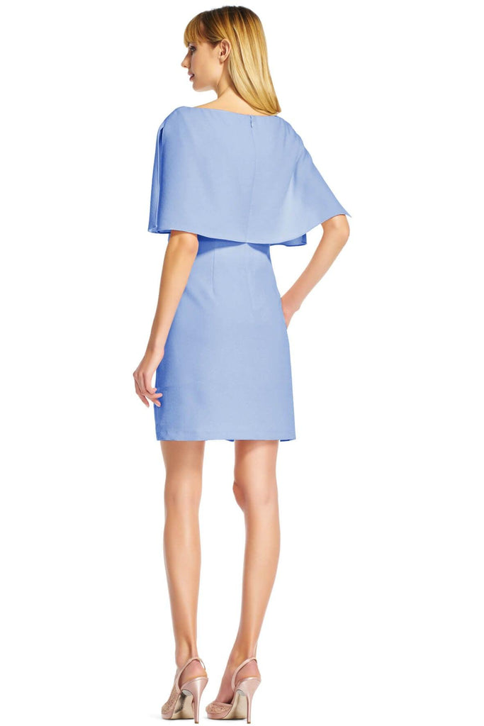 Shift Dress with Popover Cape - Adrianna Papell