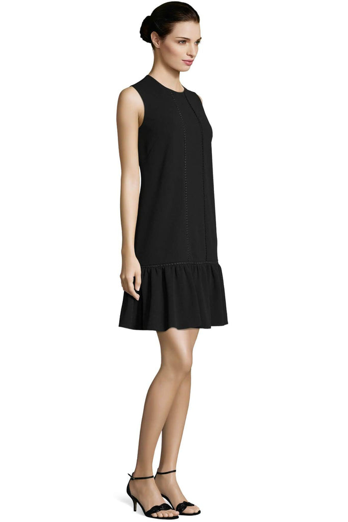 Sleeveless Shift Dress with Drop Waist and Lace Trim - Adrianna Papell