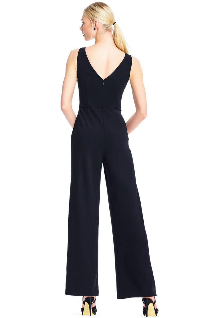 Sleeveless Tailored Jumpsuit with Wide Leg - Adrianna Papell