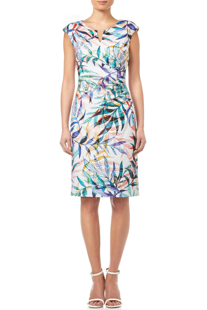 Watercolor Leaves Fit and Flare Dress - Adrianna Papell
