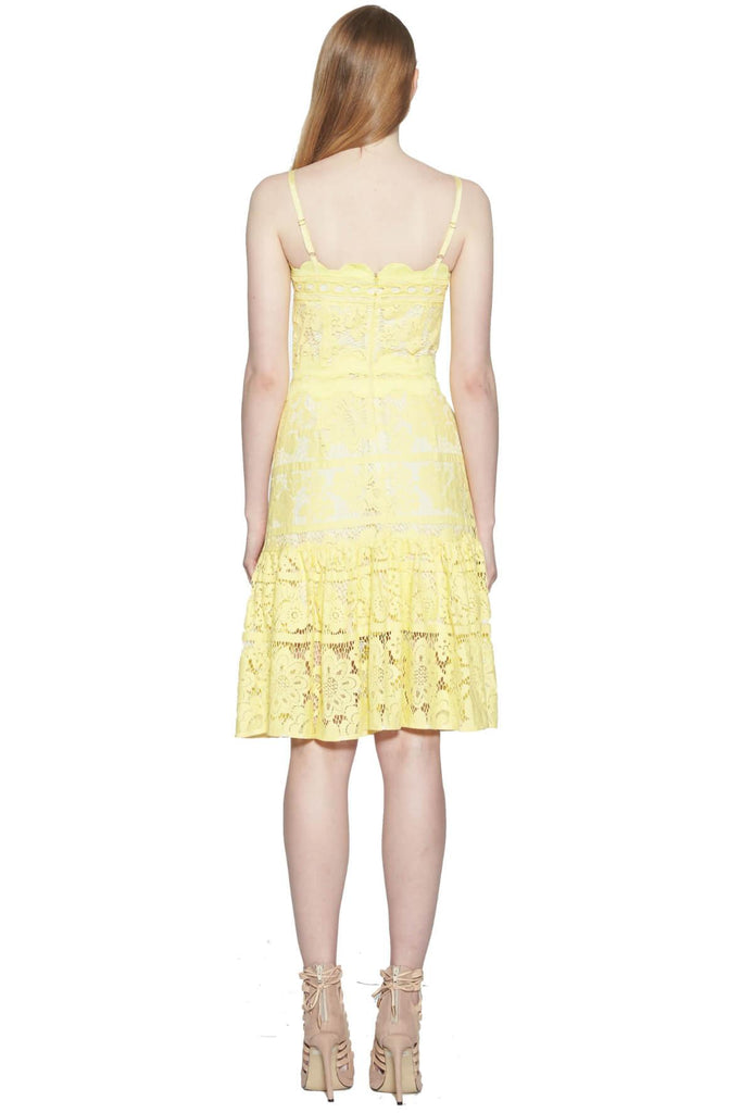 Andrea Sleeveless Mini Dress Yellow - Aijek