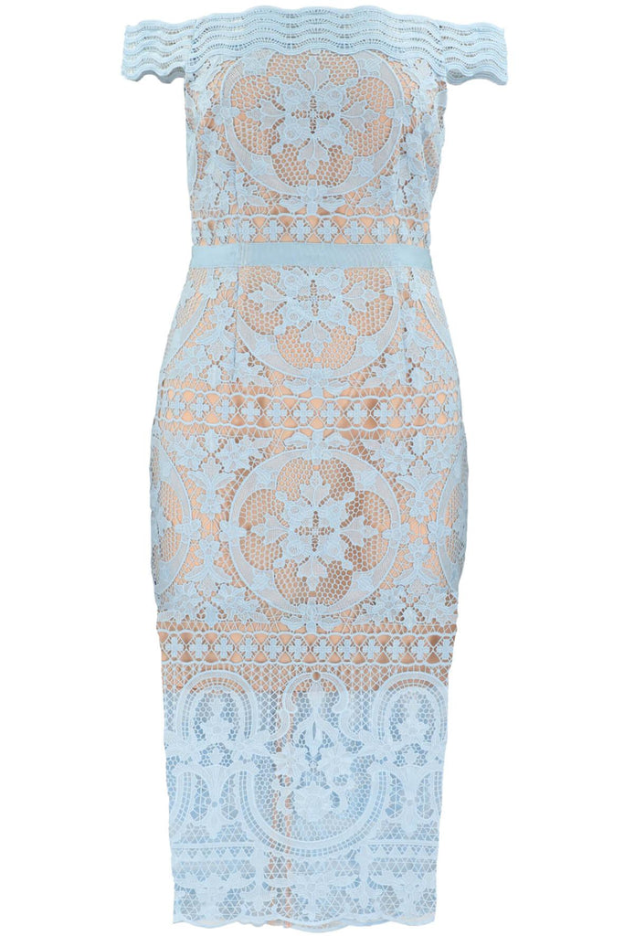 Padua Embroidered Off-Shoulder Dress - Aijek