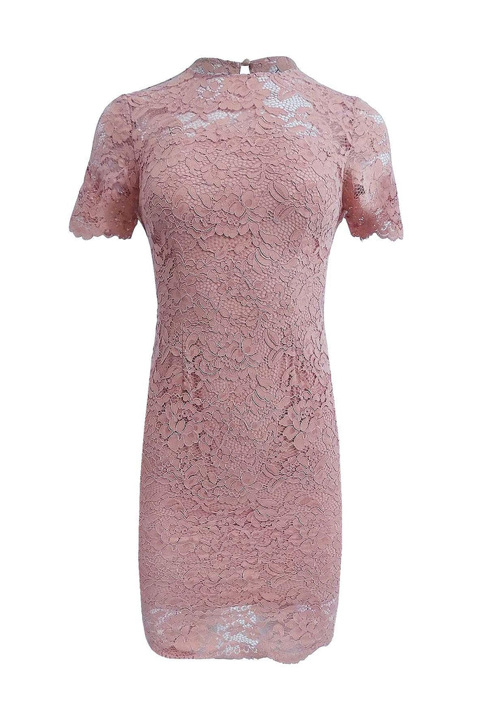 Rose Pink Lace Dress - Aijek