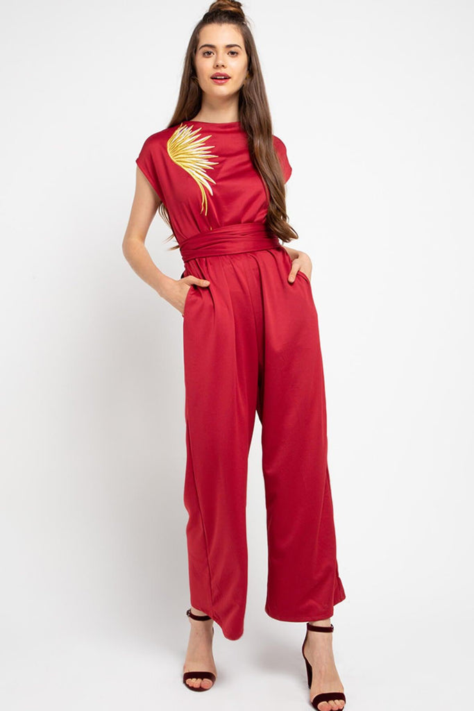 Golden Wings Red Jumpsuit - Ans.Ein