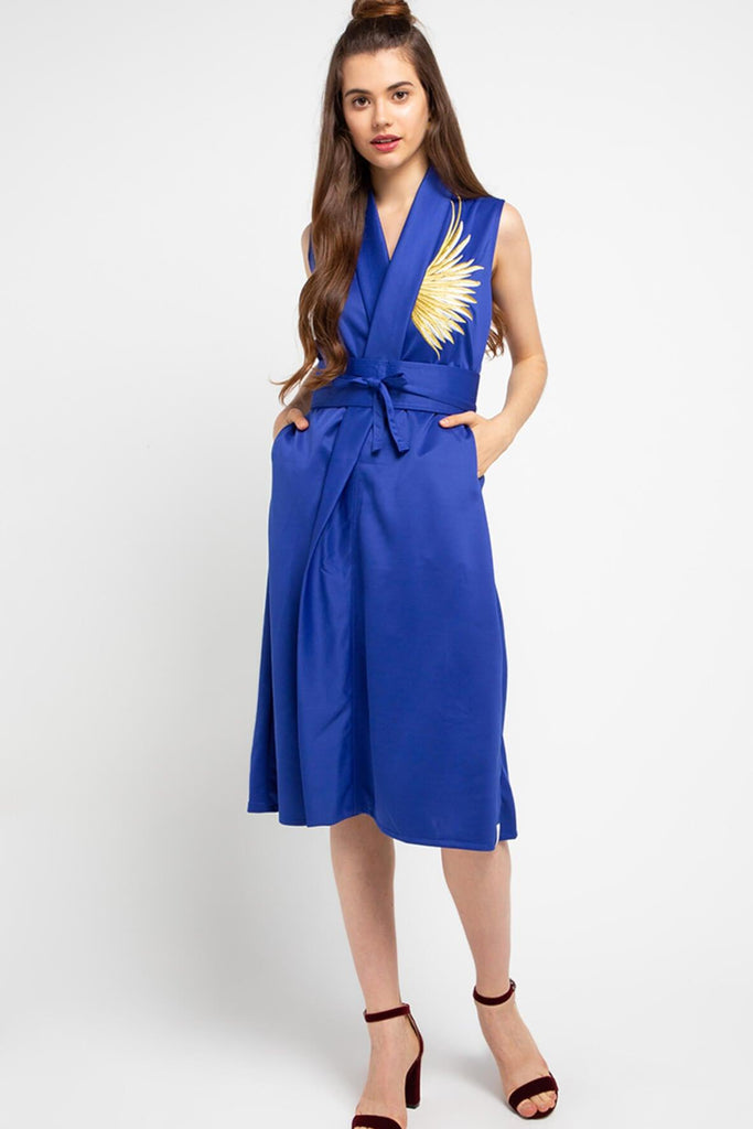 Golden Wings Blue Blazer Dress - Ans.Ein