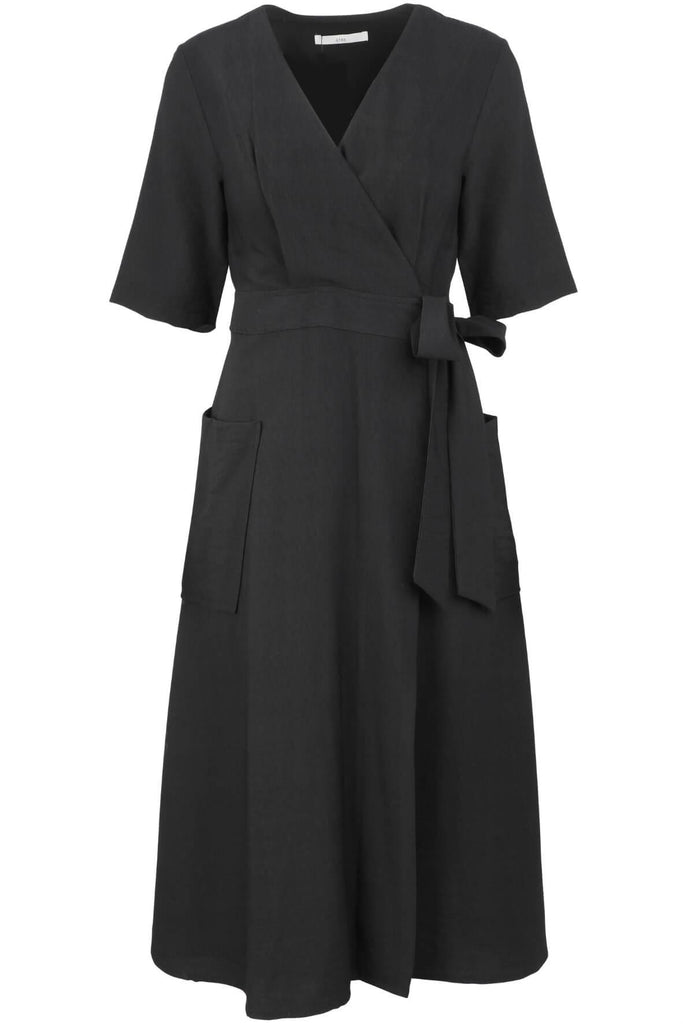 Black Wrap Dress - Atre