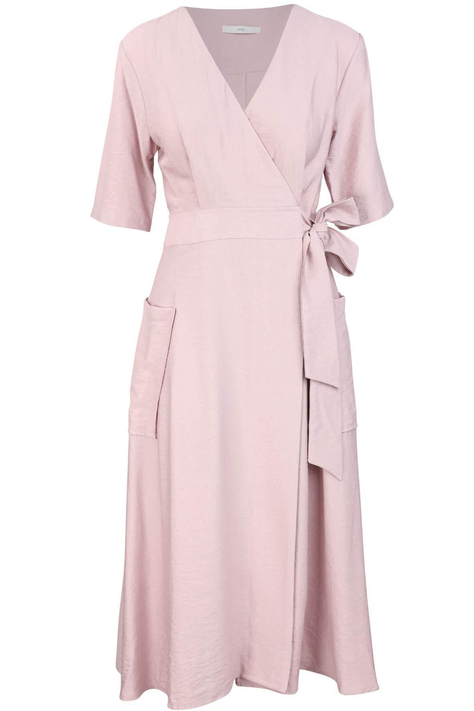 Pink Wrap Dress - Atre