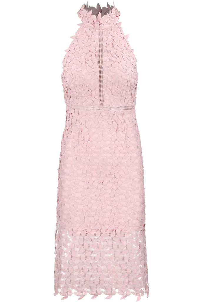 Gemma Halter Dress in Pink - Bardot