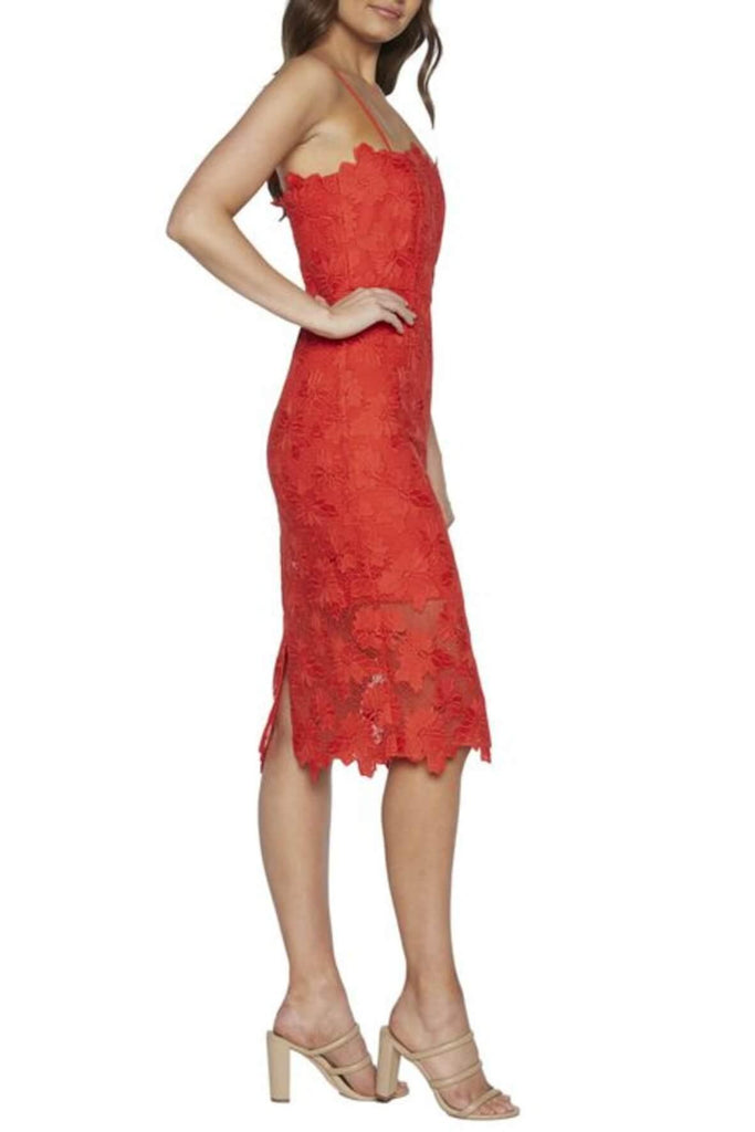 Sunshine Dress in Fire Red - Bardot
